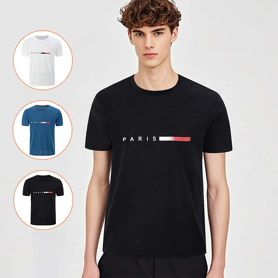 1/3 Pieces Summer Fashion Sports Outerwear Men's Short sleeved Round Neck T-shirt Running Fitness Training Clothes For Teenagers