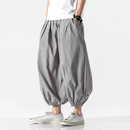 Streetwear Fashion Harem Pants Mens Solid Color Casual Jogger Man Pants Harajuku Style Spring Summer Men's Trousers 5XL