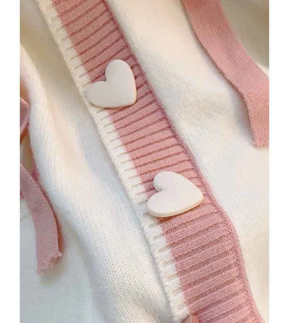 Cute Sweet Cardigan Sweaters Women Lazy Wind White Knitted Coats Long Sleeve Loose Female Japan Kawaii Elegant Hooded Tops