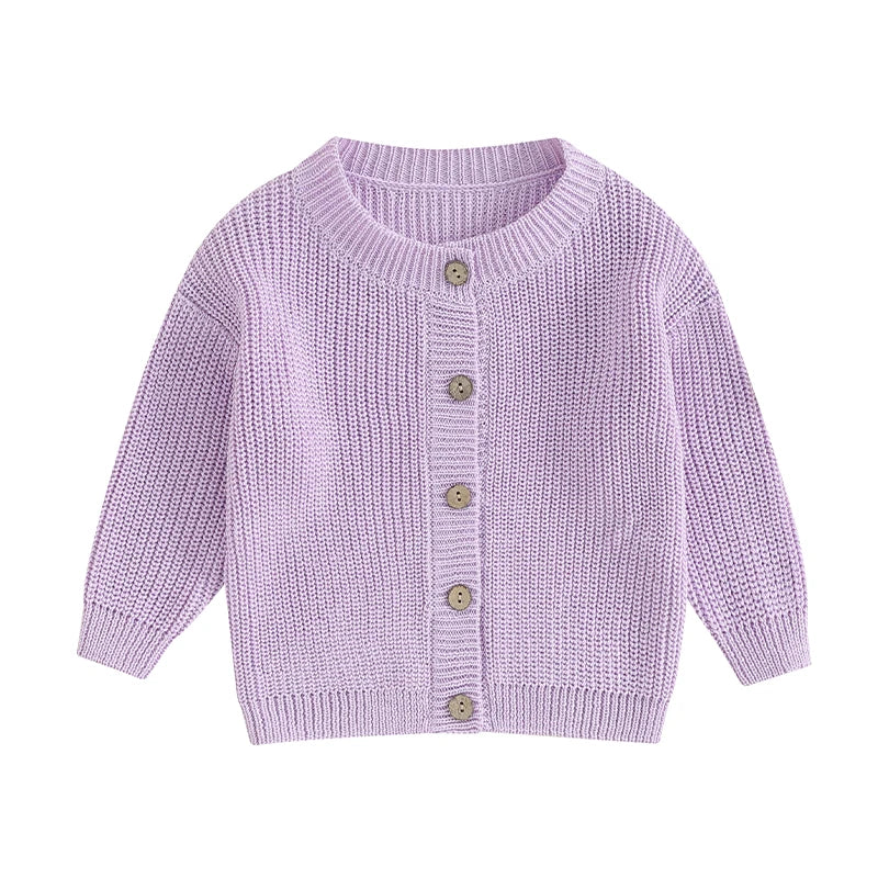 Infant Baby Girl Boy Knit Cardigan Sweater Coat Cute Long Sleeve Button Down Sweater Fall Winter Tops