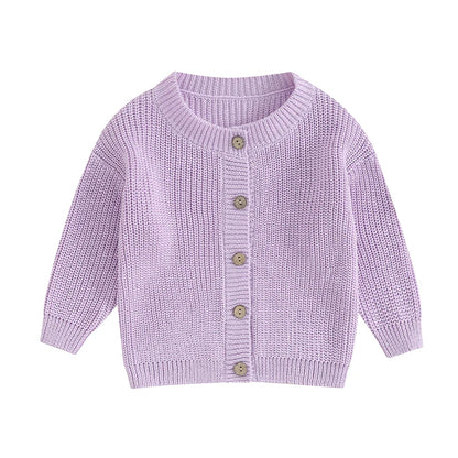 Infant Baby Girl Boy Knit Cardigan Sweater Coat Cute Long Sleeve Button Down Sweater Fall Winter Tops