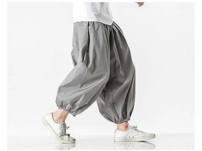 Streetwear Fashion Harem Pants Mens Solid Color Casual Jogger Man Pants Harajuku Style Spring Summer Men's Trousers 5XL