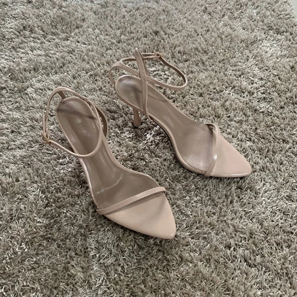 2025 Ankle Strap Women Sandals Summer Fashion Sexy Thin High Heels Gladiator Sandal Shoes Narrow Band Party Dress Pump Shoes