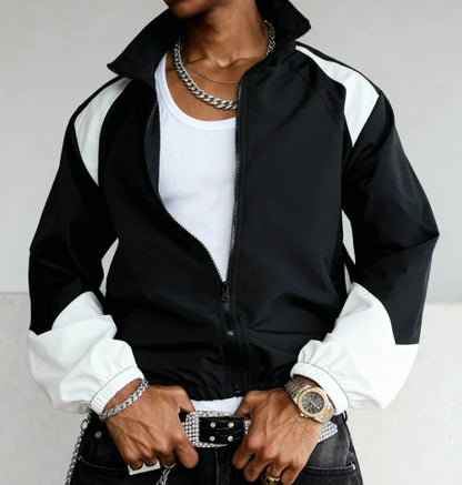 Men's color-blocked jacket, lightweight, casual, travel, windproof and wear-resistant, high-quality fabric, boyfriend gift