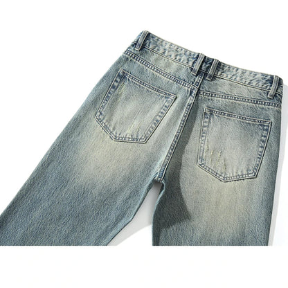 KSTUN Flared Jeans Men Booocut Jean Streetwear Denim Pants Ripped Hollow Out Vintage Jeans Men Distressed Frayed Americian Style