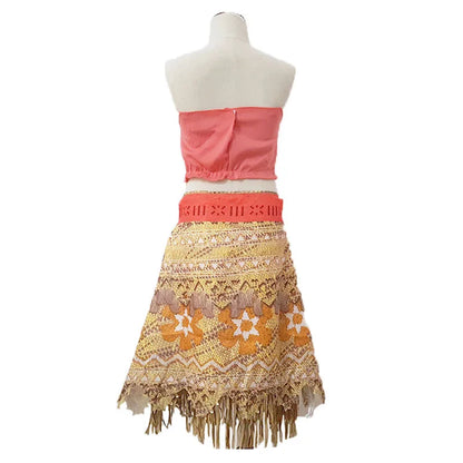 Disney NEW Moana Episode 2 Movie Costume Princess Vaiana Role Play Dress Girls Carnival Outfit Toddler Polynesian Beach Dress