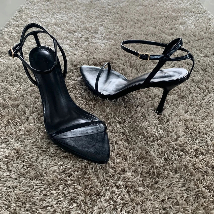 2025 Ankle Strap Women Sandals Summer Fashion Sexy Thin High Heels Gladiator Sandal Shoes Narrow Band Party Dress Pump Shoes