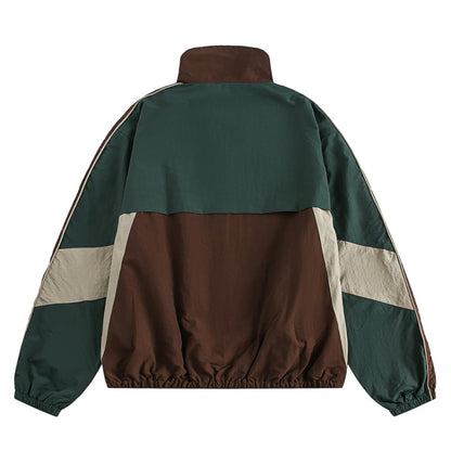 Vintage Patchwork Jackets Windbreaker Men Harajuku Casual Outdoor Jacket Mens Clothing Streetwear Hip Hop Spring New Jackets