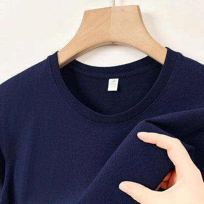 2025 New Men's Korean Casual Cotton Short Sleeved Round Neck T-shirt Summer Fashionable and Comfortable Versatile Top