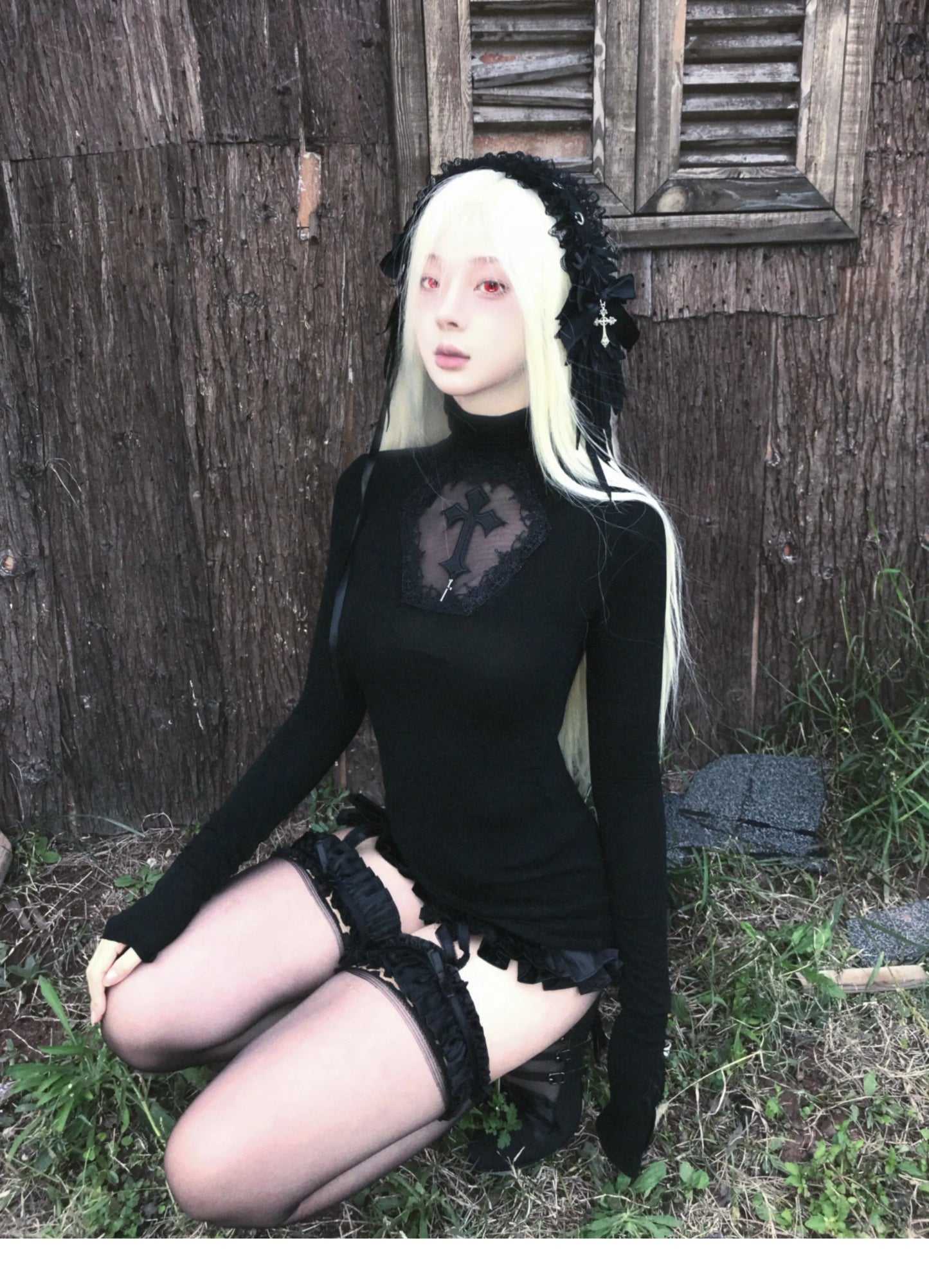 Genayooa Y2k Vintage T Shirt Women Hollow Out Tops Butterfly Patchwork Japanese 2000s Retro Grunge Tops Aesthetic Tshirts Gothic