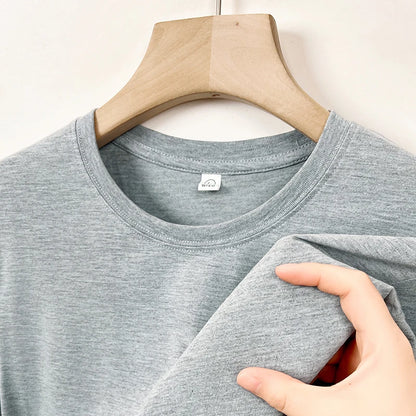 2025 New Men's Korean Casual Cotton Short Sleeved Round Neck T-shirt Summer Fashionable and Comfortable Versatile Top