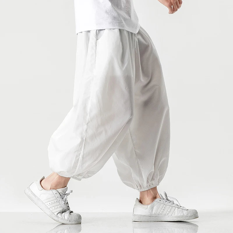 Streetwear Fashion Harem Pants Mens Solid Color Casual Jogger Man Pants Harajuku Style Spring Summer Men's Trousers 5XL