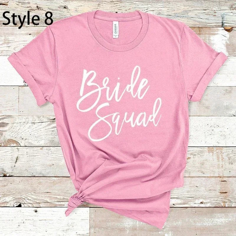 Bridal Bachelor Party T Shirts Baby of Honor Mother of The Groom Jr. Bridesmaid Bride Flowers Girl Brides Babes Team Bride Maid