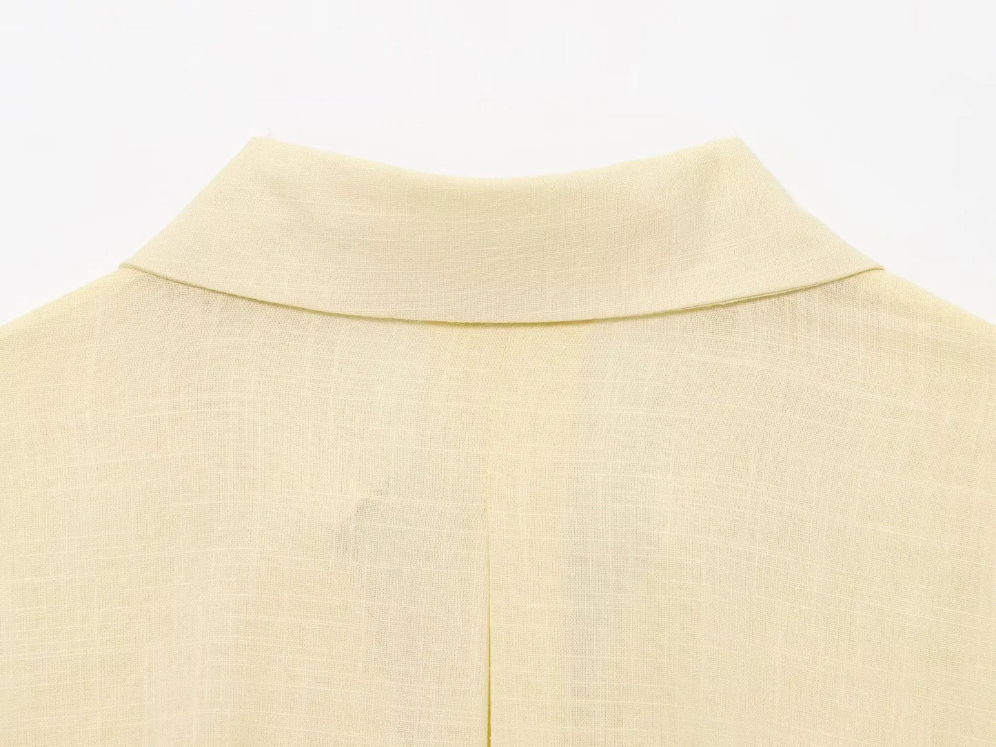 HH 2025 Casual Women Soild Linen Loose Shirt Summer Female Lapel Collar Long Sleeve Oversized Office Wear Lady Blouse