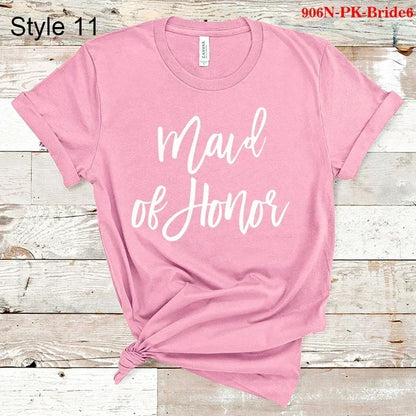 Bridal Bachelor Party T Shirts Baby of Honor Mother of The Groom Jr. Bridesmaid Bride Flowers Girl Brides Babes Team Bride Maid